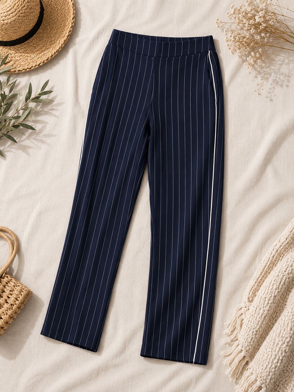 Abercrombie & Fitch Women's Simone High Rise Ankle Flare Leg Pant Navy Size S